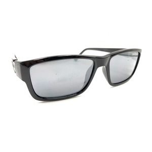 Tifosi Black Rectange Sunglasses Mirrored Gray Lens Designer Men Women Sports